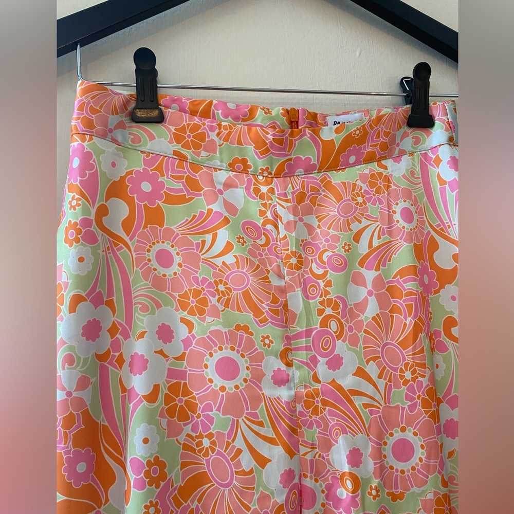 Princess Polly - Never Worn! Orange Multicolored High-Waisted Flare Pants - 2